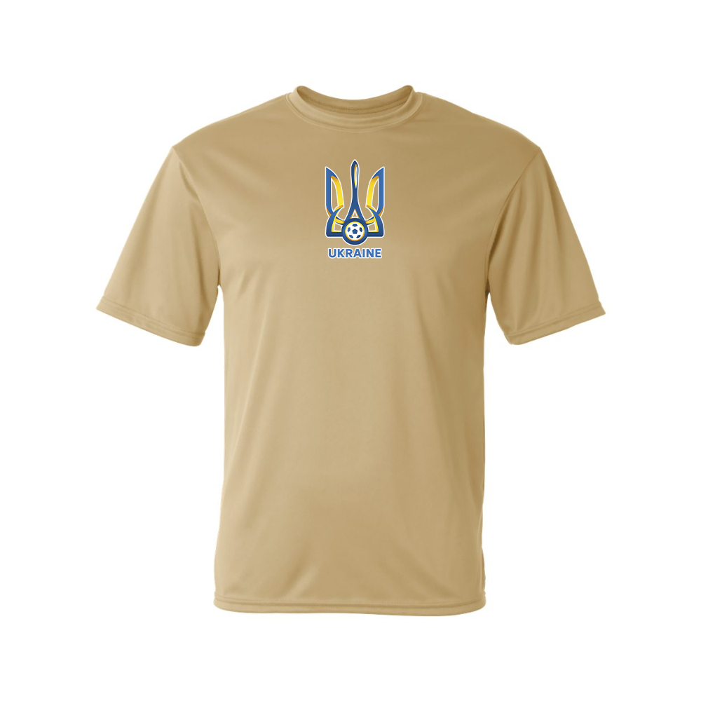 Men's Ukraine National Football Soccer Team Polyester T-Shirt